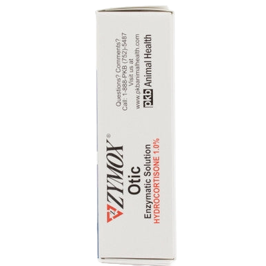 Zymox® Plus Otic-HC Enzymatic Solution,"Side view of product box"