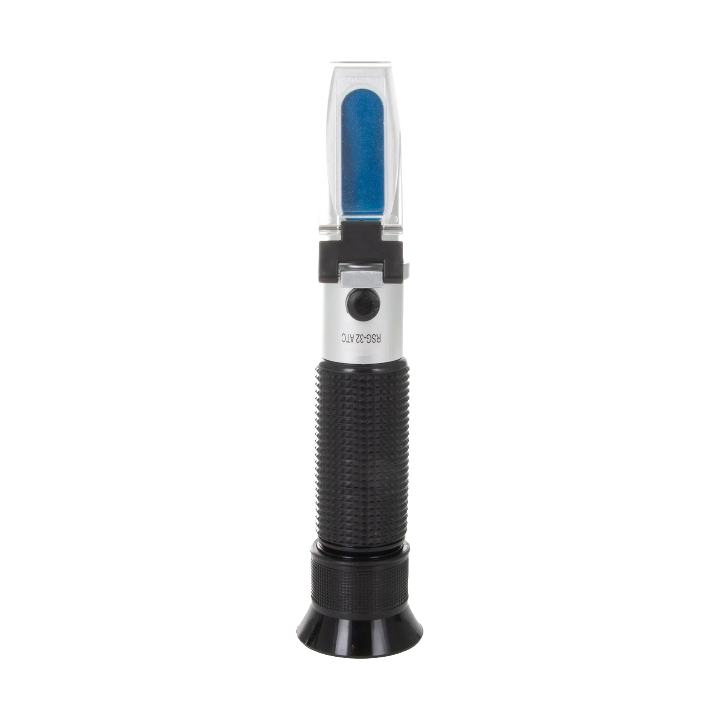Refractometer,"Handheld refractometer with blue viewing panel"