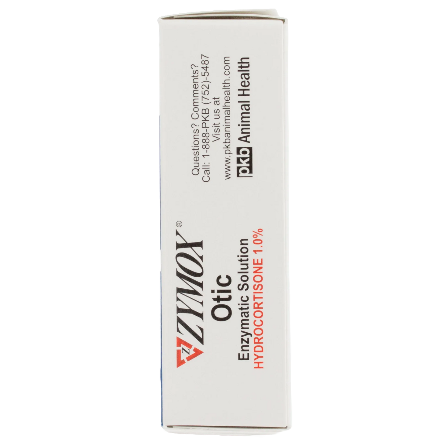 Zymox® Plus Otic-HC Enzymatic Solution,"Side view of product box with label panel"