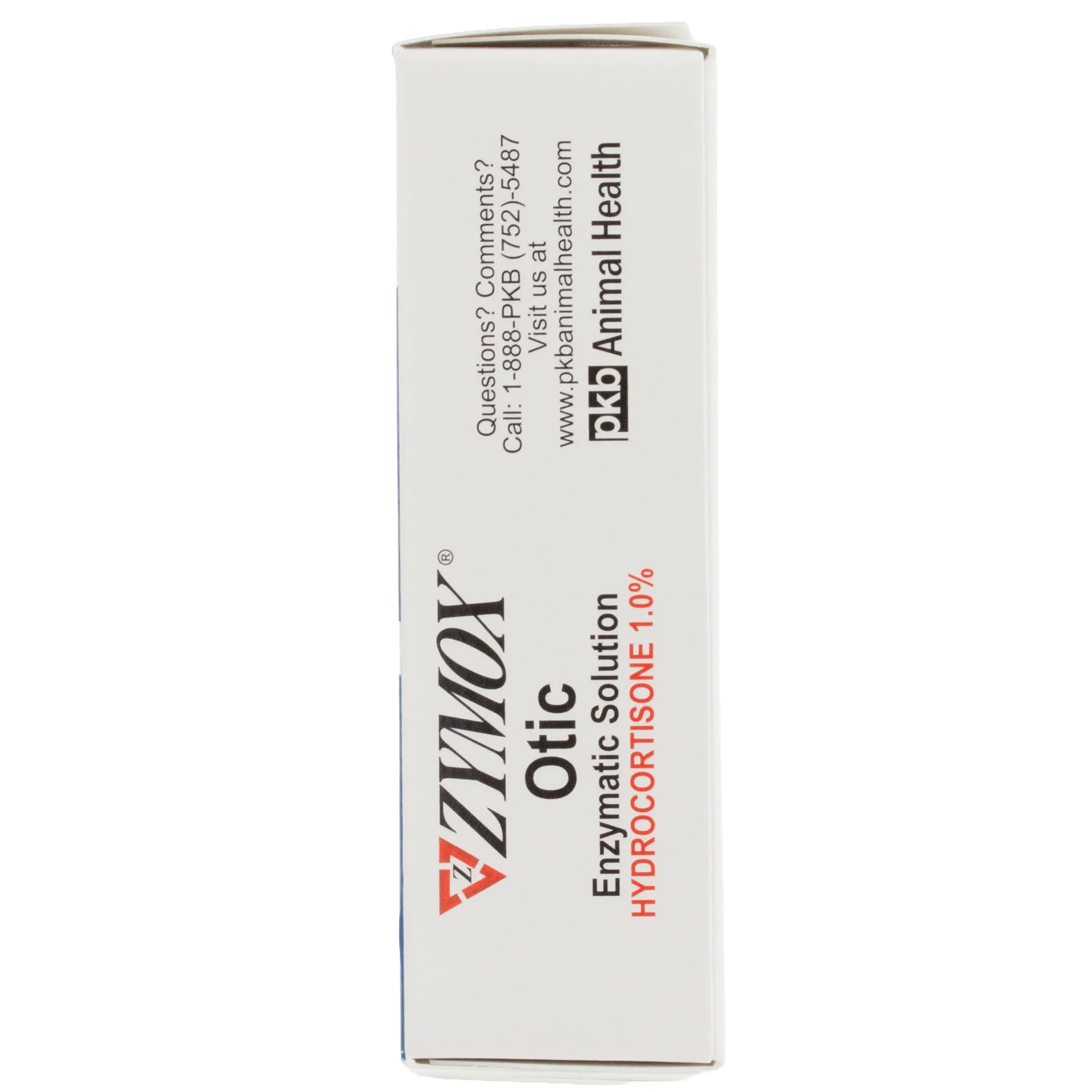 Zymox® Plus Otic-HC Enzymatic Solution,"Side view of product box with label panel"