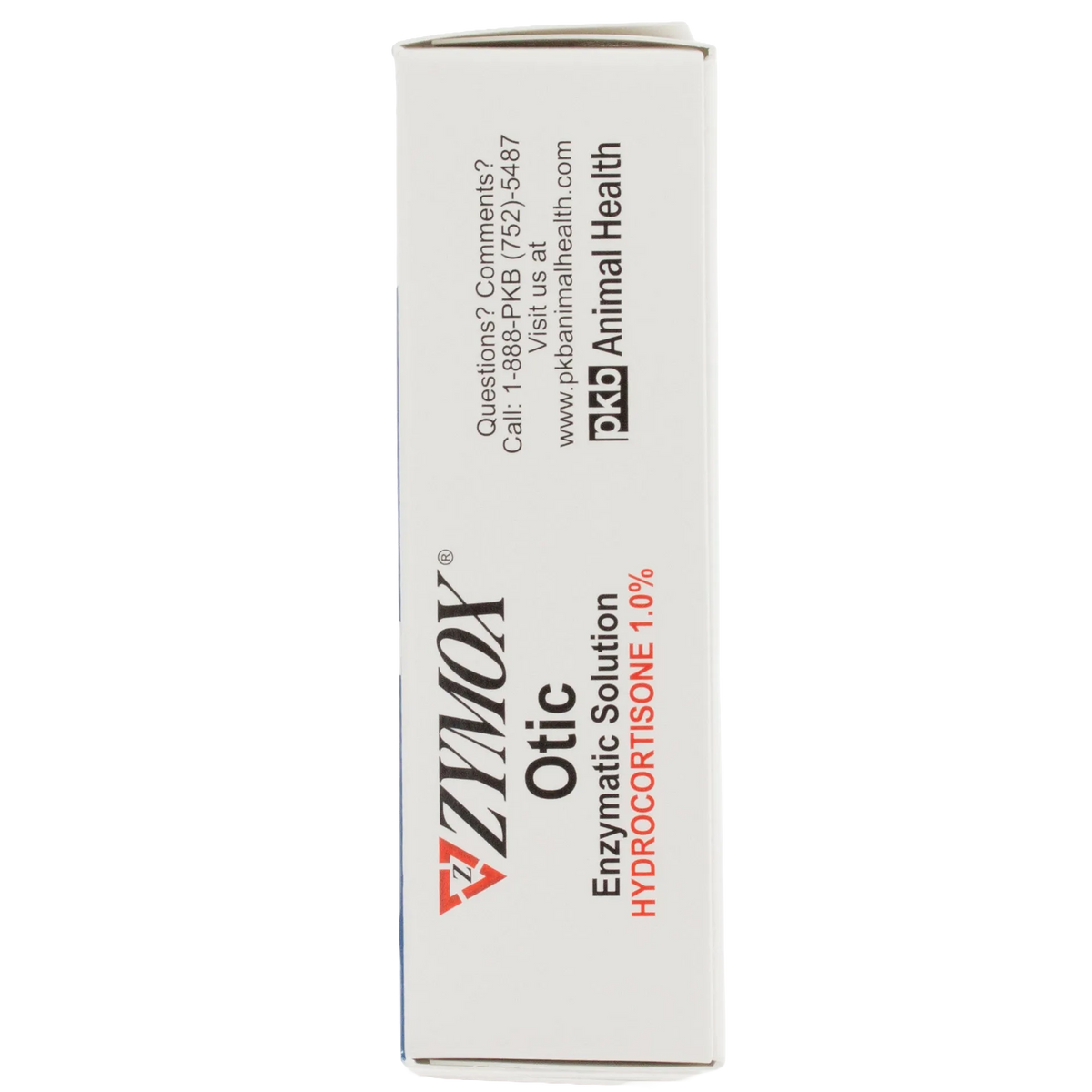 Zymox® Plus Otic-HC Enzymatic Solution,"Side view of product box with label panel"