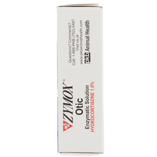 Zymox® Plus Otic-HC Enzymatic Solution,"Side view of product box with label panel"