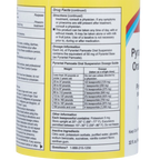 Pyrantel Pamoate Suspension, 50mg,"Bottle side label with dosage chart and directions panel"
