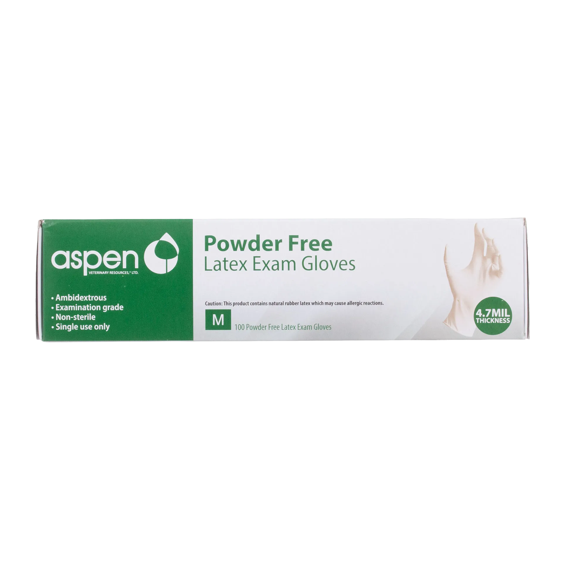 Latex Gloves,"Green and white glove box with glove illustration"