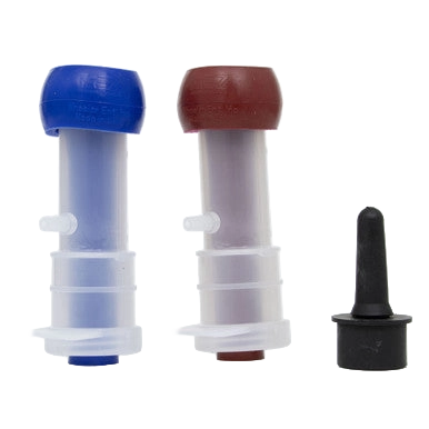Udderly EZ Horse Milker,"Two capped tubes with black rubber inserts"