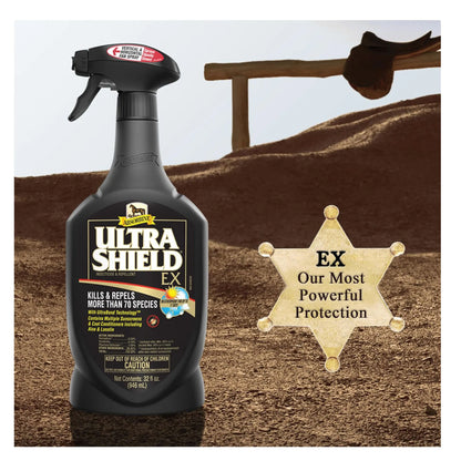 UltraShield® EX Insecticide & Repellent,"Black trigger spray bottle with sheriff badge graphic"