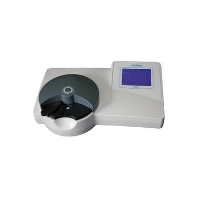 SDM1 Photometer,"Open photometer with circular sample tray and display screen"