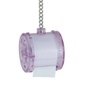 Shred Master,"Purple hanging treat roll dispenser with chain"