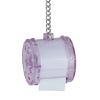 Shred Master,"Purple hanging treat roll dispenser with chain"