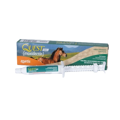 Quest® Gel Horse Dewormer,"Box with oral syringe and plunger insert"