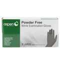 Aspen Black Nitrile Gloves,"Glove box with black glove illustration, X-large"