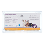 Feline UltraNasal® FVRCP Vaccine,"Clear plastic case with vaccine label and cat images"