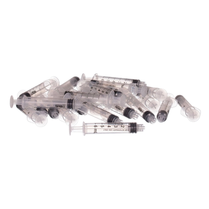 Small Syringes without Needles,"Pile of clear plastic syringes without needles"
