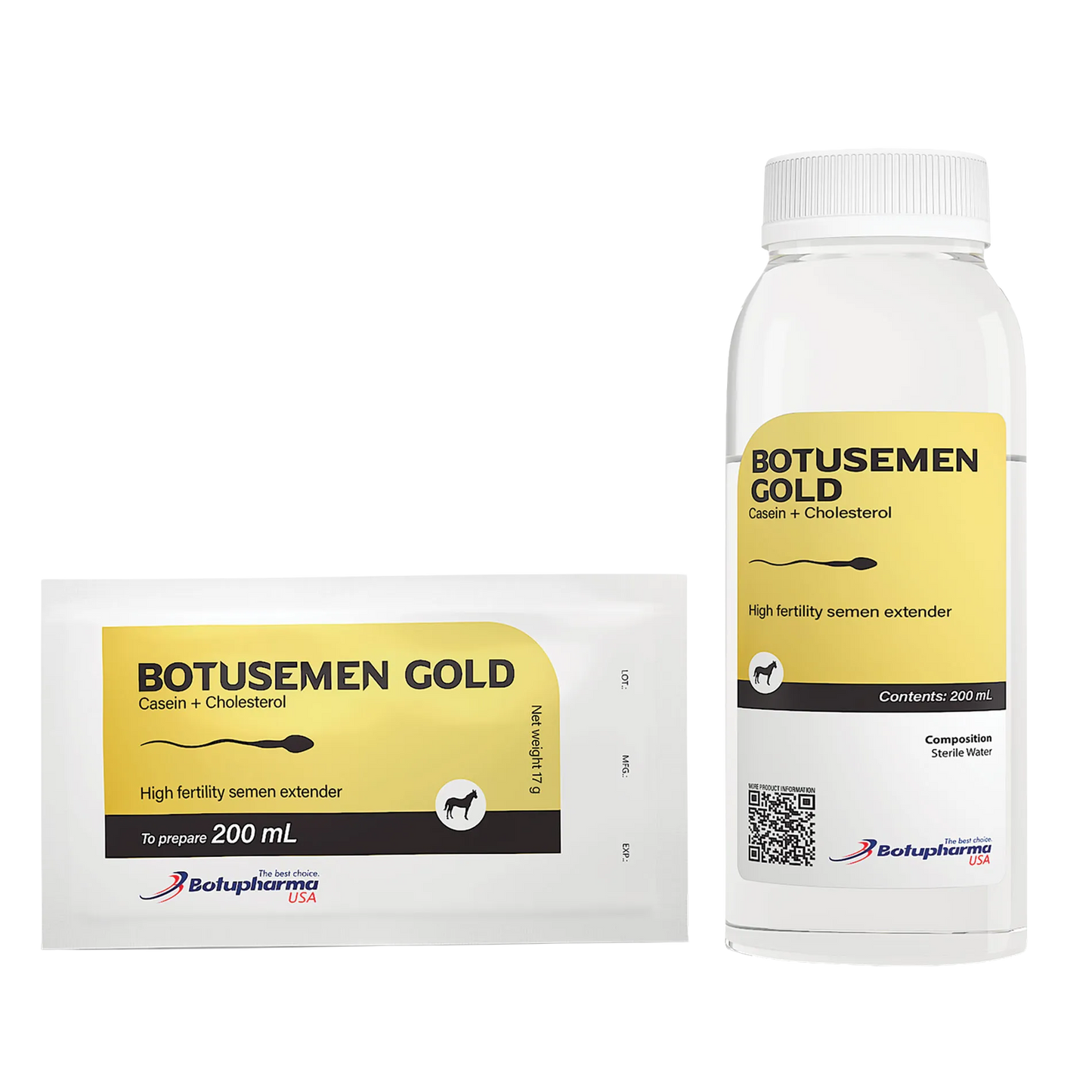 BotuSemen Gold,"Bottle and foil pouch with yellow labels"