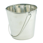 Flat-sided Pails without Hooks,"Metal pail with flat sides and wire handle"