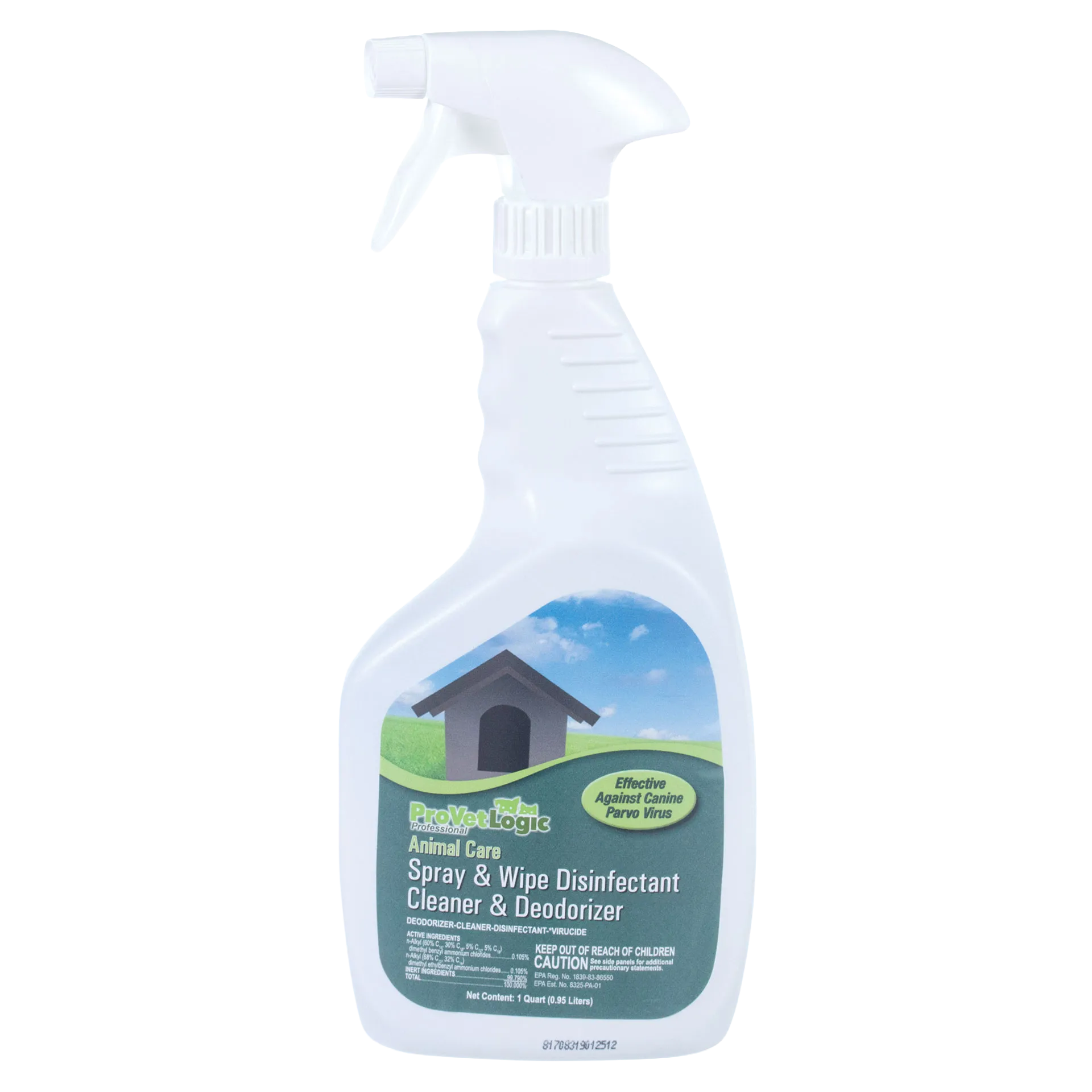 Spray & Wipe Disinfectant,"White trigger spray bottle with front label"