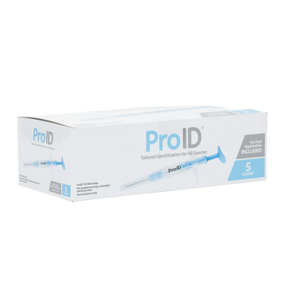 ProID® ISO Microchips,"White box with blue syringe illustration, angled view"