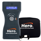 Hero™ Universal Microchip Scanner,"Handheld scanner with display screen and zip case"