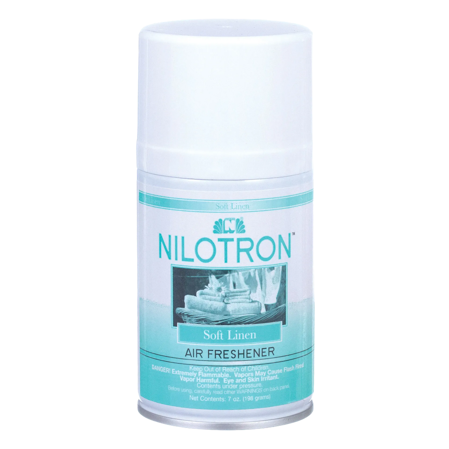 Nilodor Nilotron™ Designer Aerosols,"Aerosol can with white cap and teal label"