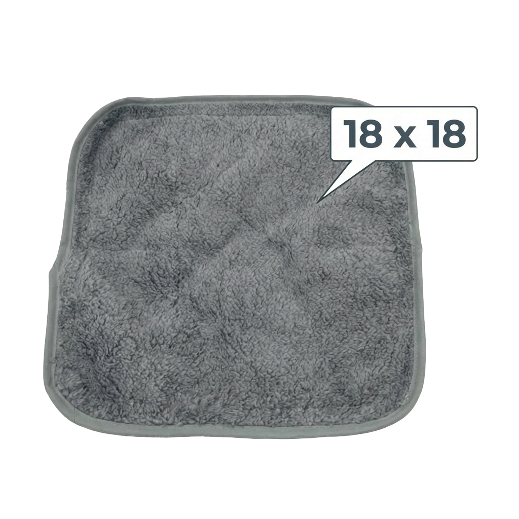 Puppywarmer Fleece Inserts,"Gray fleece insert pad with rounded corners"