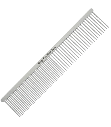 "7.5"" 50/50 Dematting Comb","Metal grooming comb with wide and fine teeth"