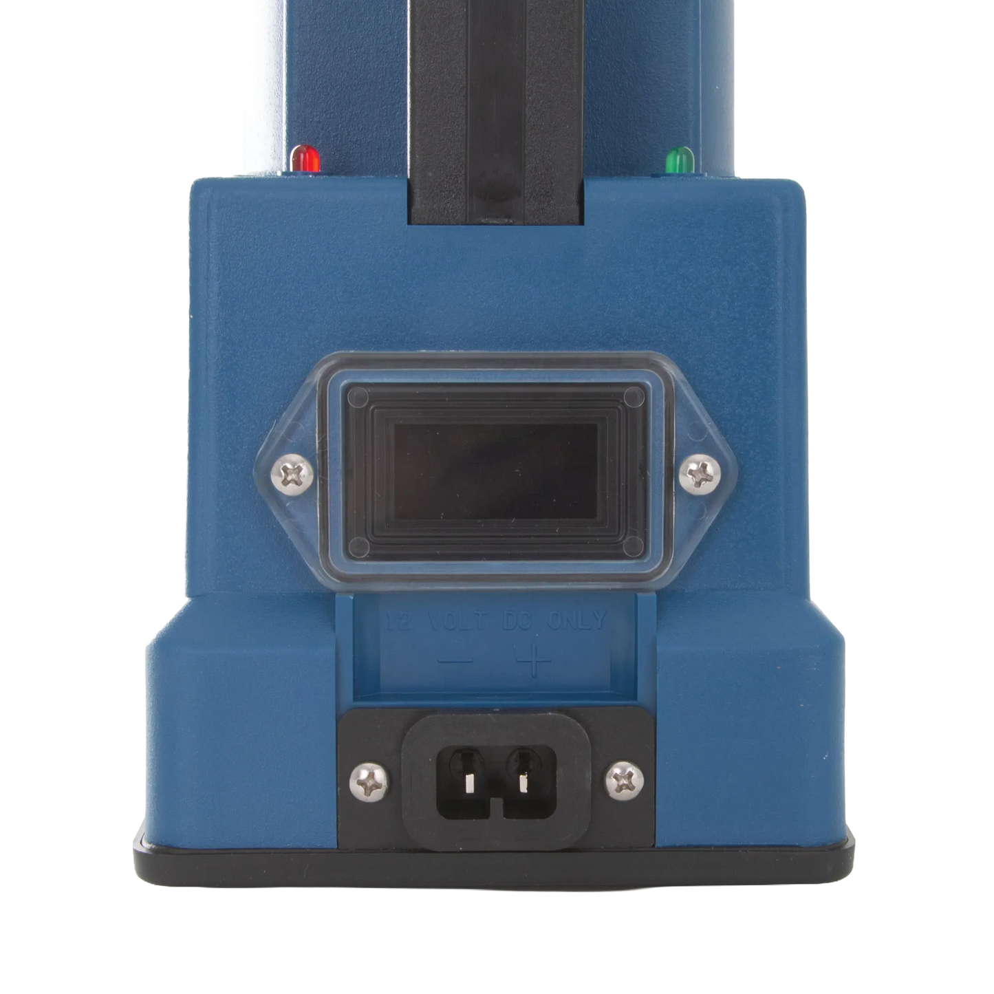 Digital Cito Thaw,"Rear view of blue unit with power inlet and display panel"