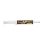 Post-Race,"Oral paste syringe with clear plunger and capped tip"