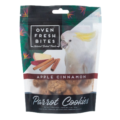 Caitec Oven Fresh Bites Parrot Cookies,"Stand-up pouch with cockatoo image and visible treats"