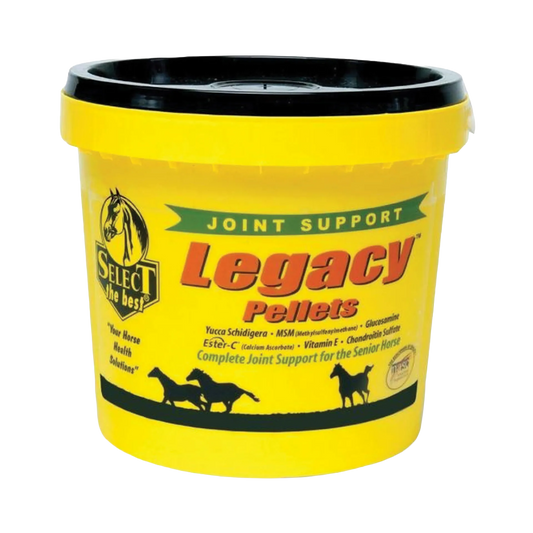 Legacy Joint Support for Senior Horses,"Yellow supplement bucket with black lid"