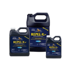 Repel-Xpe Emulsifiable Fly Spray Concentrate,"Three assorted jugs with dark blue handles"
