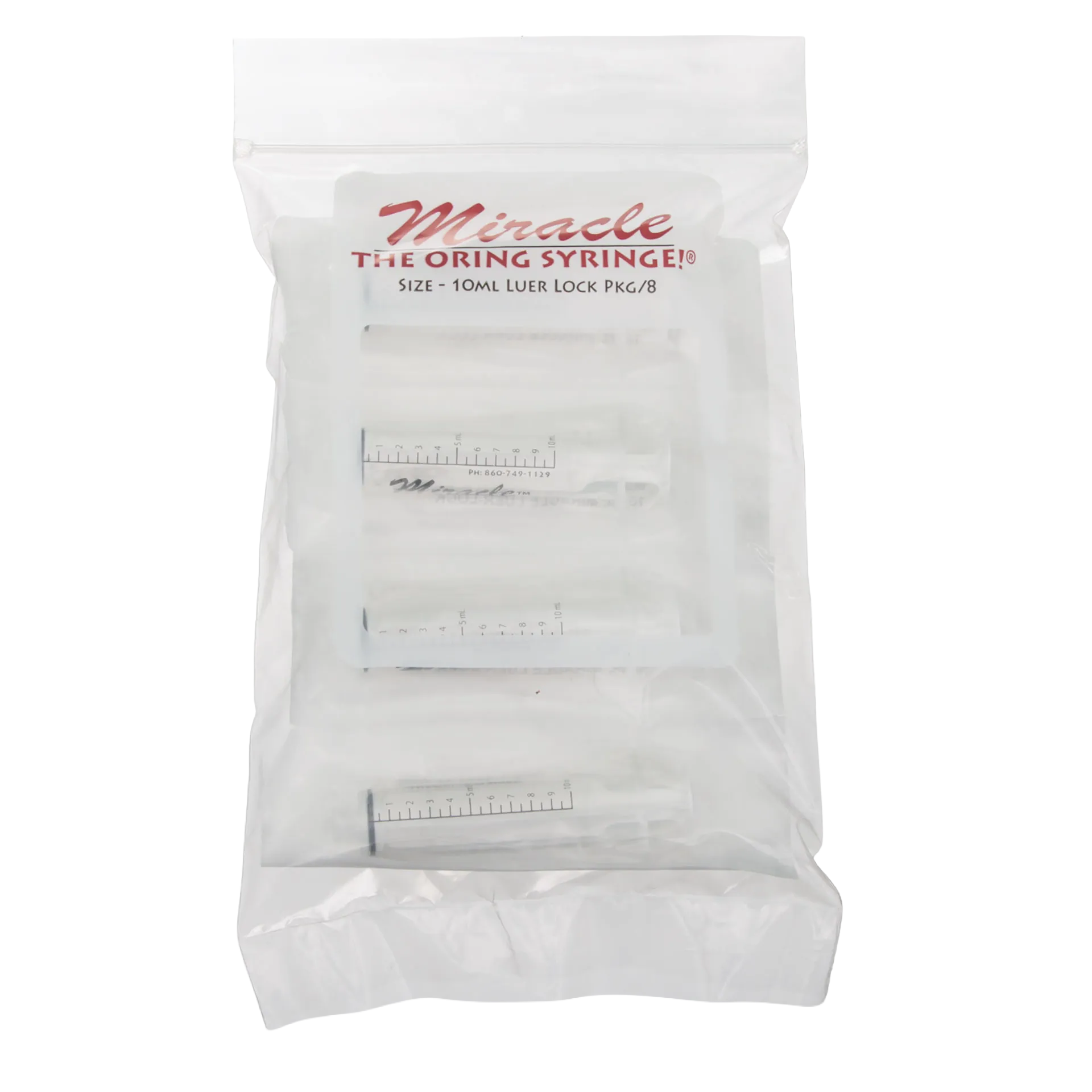 Miracle Nipple O-ring Syringe,"Pack of clear 10 mL syringes in sealed plastic bag"