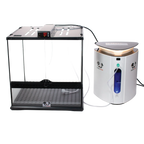 Puppywarmer® Puppy Incubator,"Clear incubator chamber with connected humidifier unit"