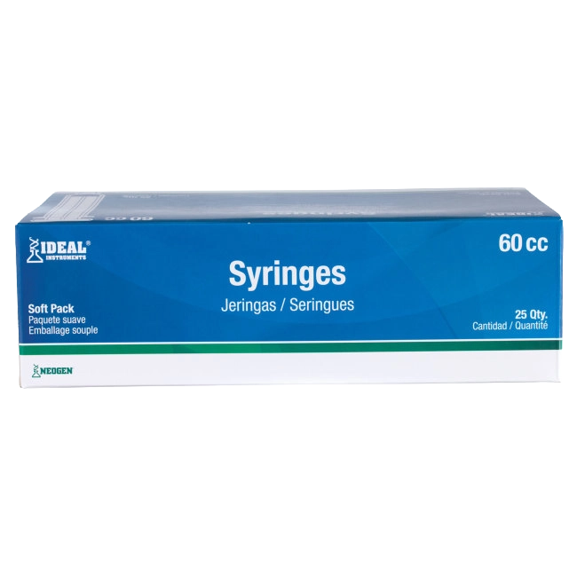Large Syringes without Needles,"Blue soft pack box of large syringes"