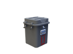 VS4-3 Vapor Shipper,"Gray insulated shipping container with latched lid and side handle"