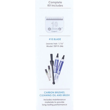 Oster® Turbo A5® 2-Speed Clippers,"Clipper blade with cleaning brush, oil tubes, and carbon brushes"