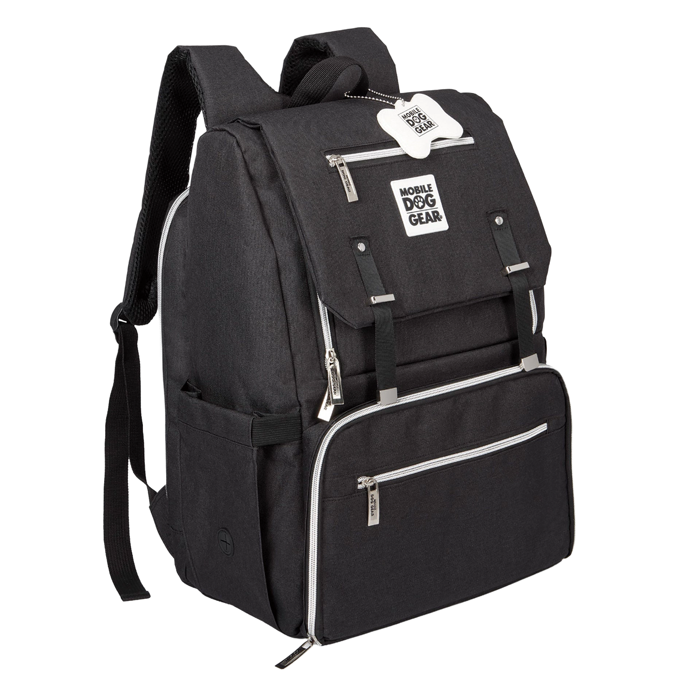 Ultimate Week Away Backpack,"Black backpack with flap top and large front zip pocket"