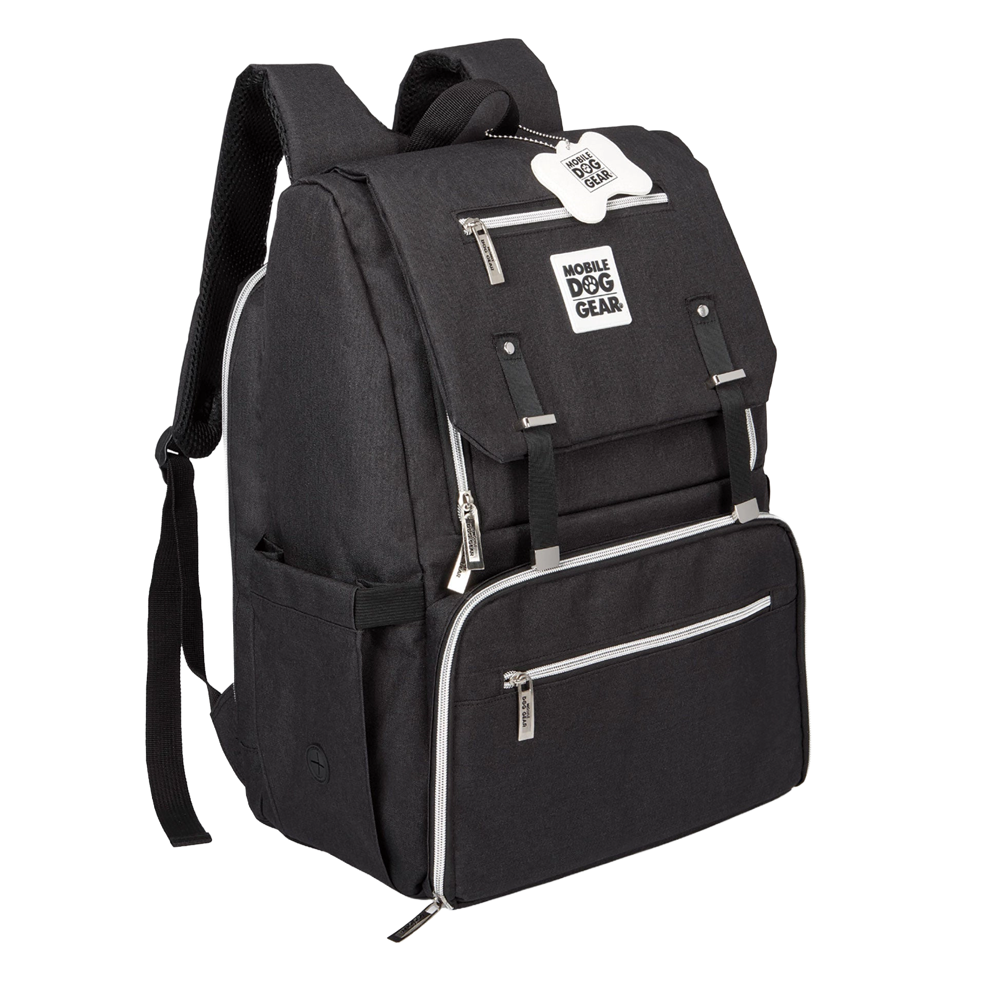 Ultimate Week Away Backpack,"Black backpack with flap top and large front zip pocket"