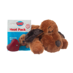 Snuggle Puppy & Kitten,"Brown plush dog with heart insert and heat pack pouch"