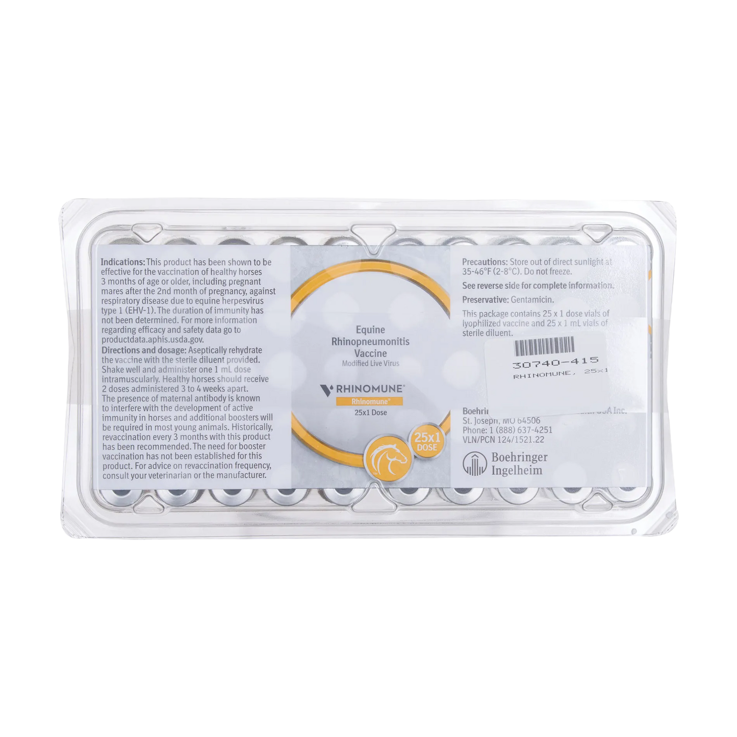 RHINOMUNE®,"Clear plastic tray with multiple vials and front label insert"