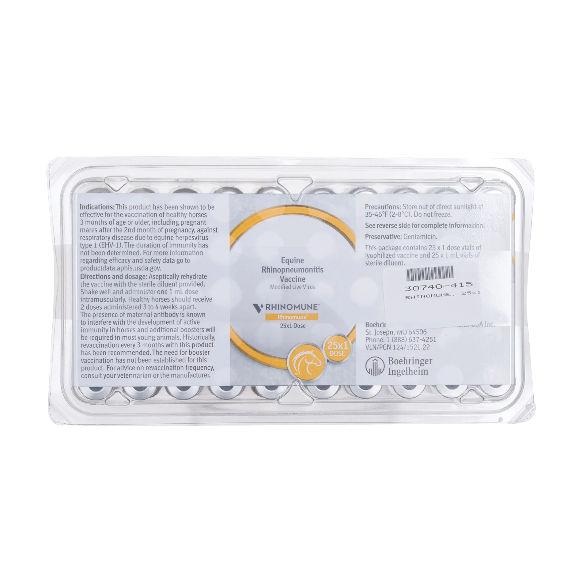 RHINOMUNE®,"Clear plastic tray with multiple vials and front label insert"