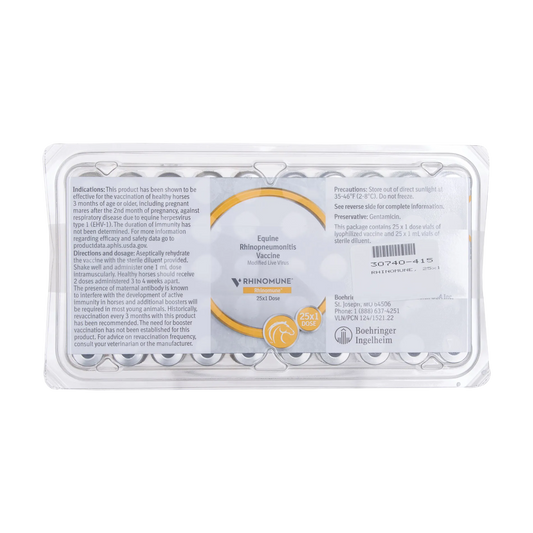 RHINOMUNE®,"Clear plastic tray with multiple vials and front label insert"