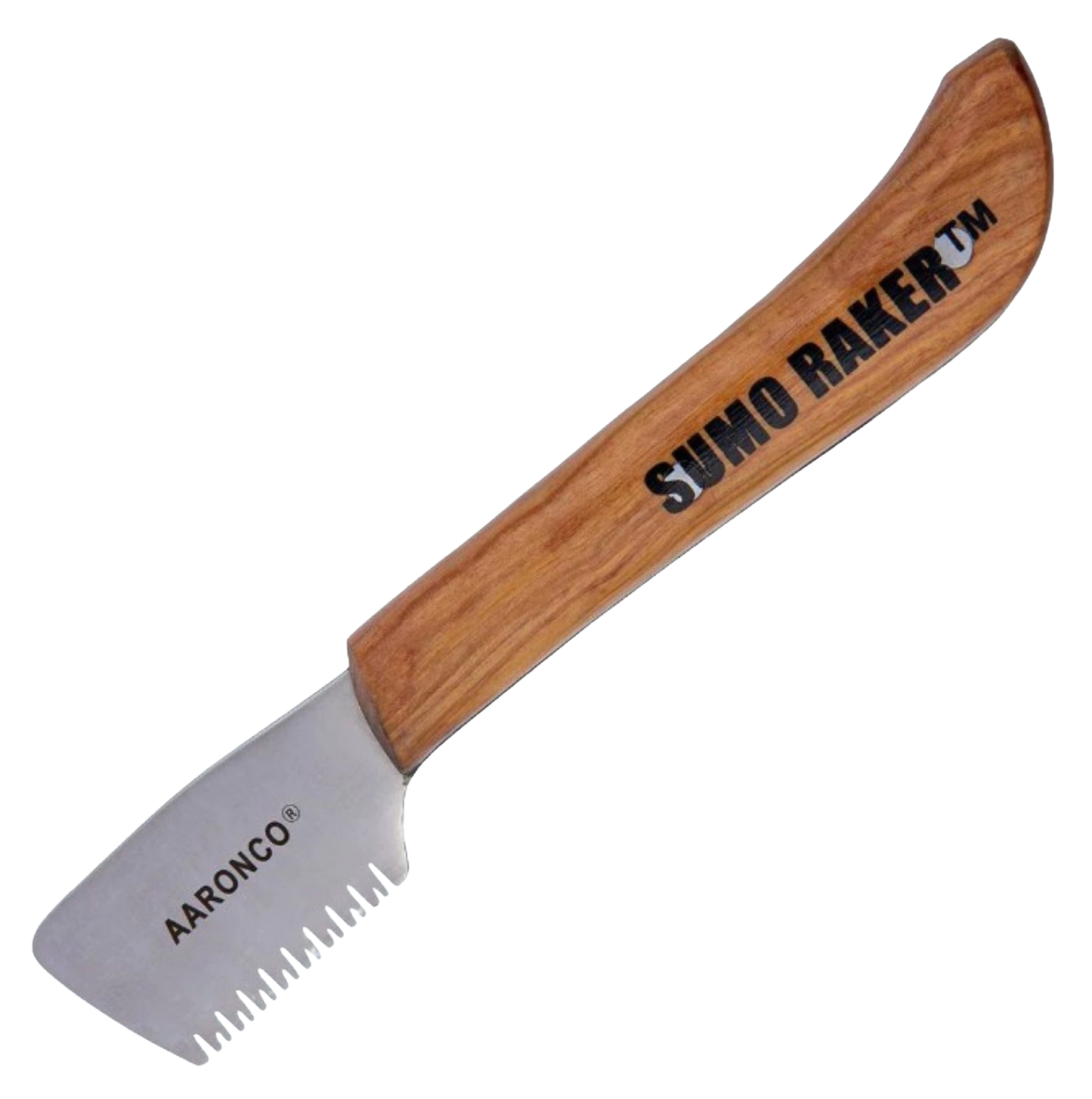 Aaronco Sumo Raker Stripping Knife,"Wood-handled stripping knife with notched metal blade"