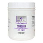Conquer®,"White plastic powder tub with screw-top lid"