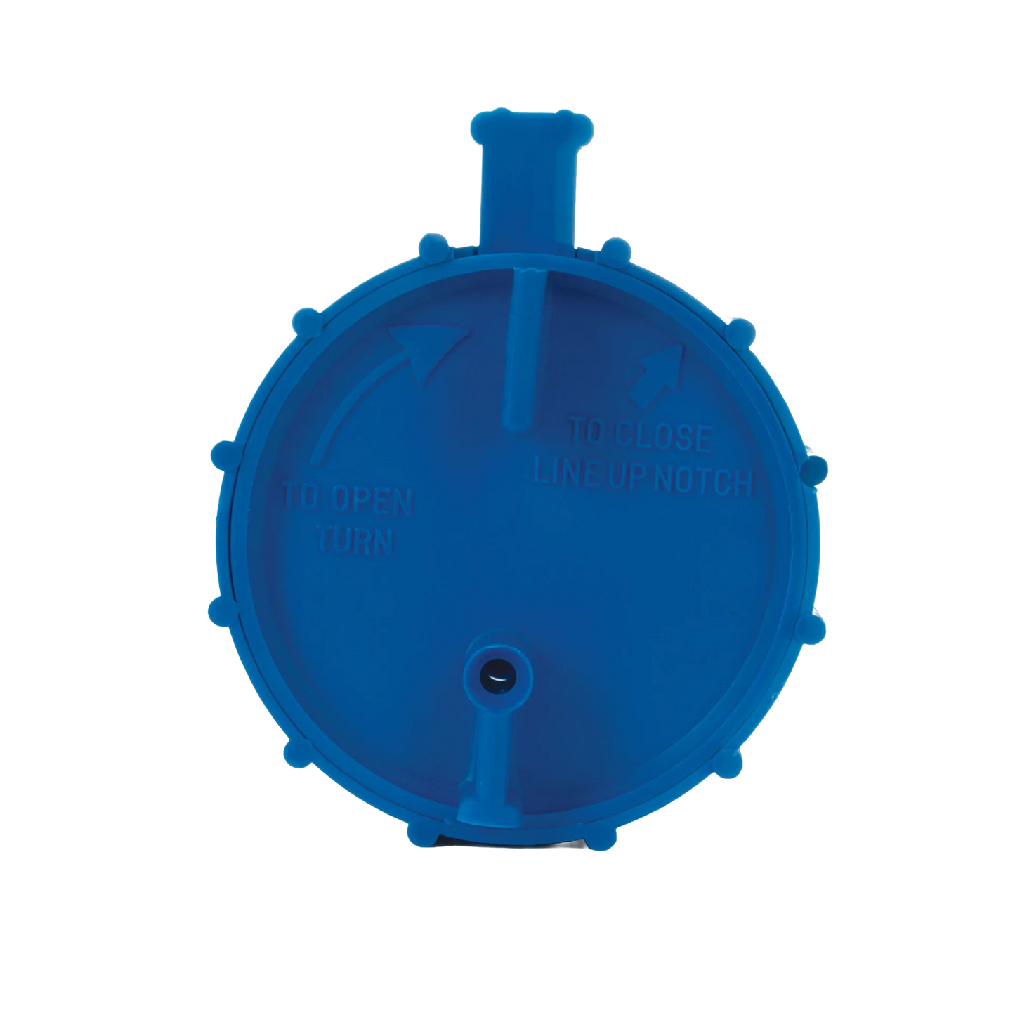 Straw Cutter,"Blue round cutter with attached white rods"