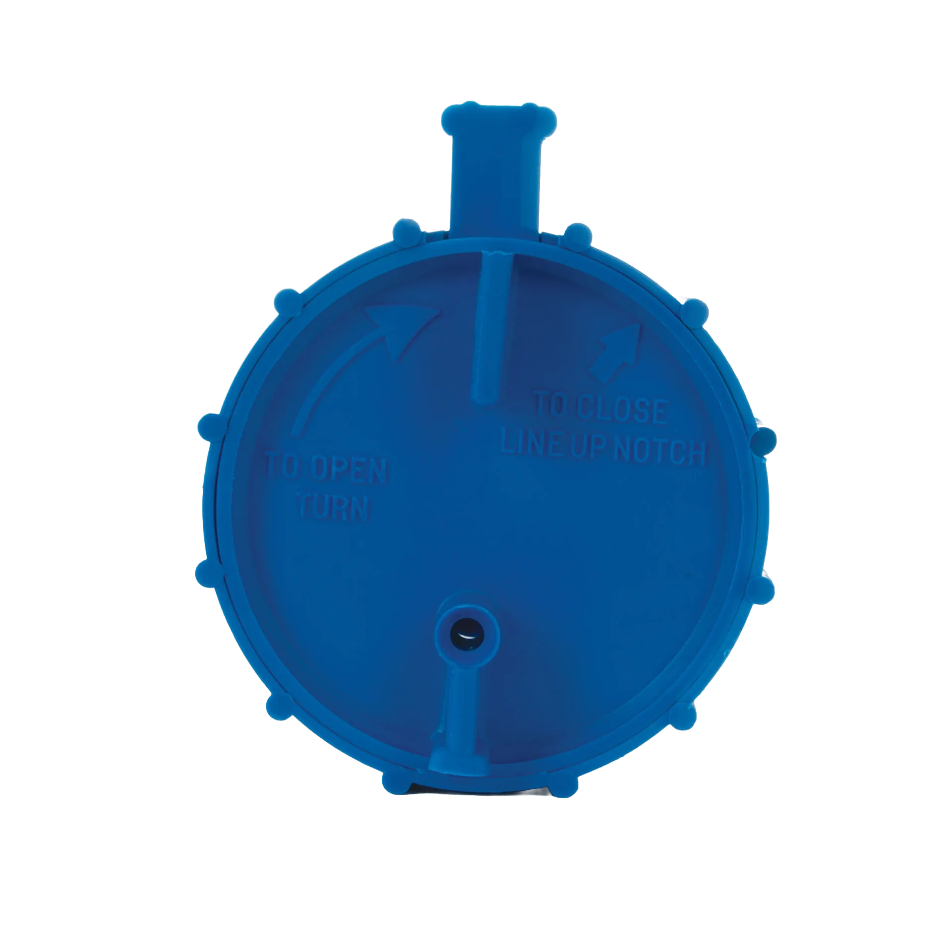 Straw Cutter,"Blue round cutter with attached white rods"