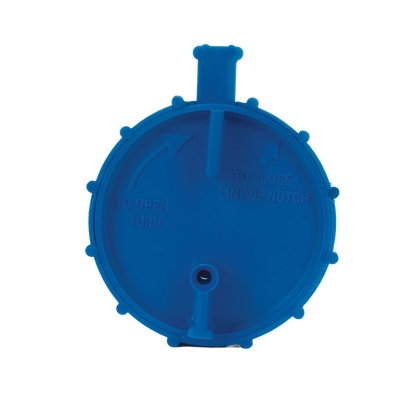 Straw Cutter,"Blue round cutter with attached white rods"