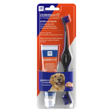 Paw Ready Oral Care Bundle,"Packaged pet toothbrush with toothpaste tube and finger brush"
