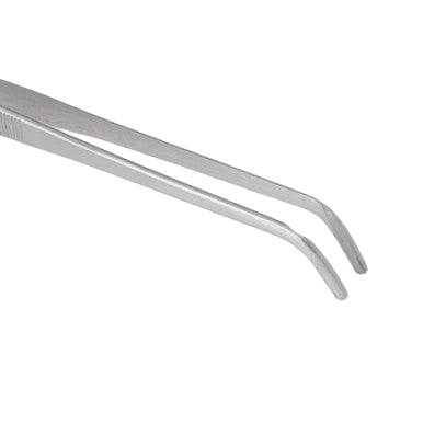 "Straw Tweezer, Metal 12""","Bent metal tweezer tip"