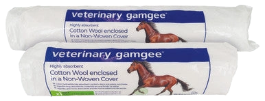 Gamgee® Cotton Leg Padding,"Two wrapped white cotton padding rolls"