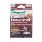 Safe-Guard® Canine Dewormer for Dogs,"Front of box with dog image and food bowl"